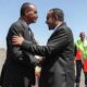 Abiy Ahmed greets Isaias Afwerki upon arrival in Asmara, Eritrea, March 3, 2019